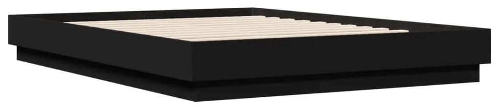 3209857 vidaXL Cadru de pat, negru, 140x200 cm, lemn prelucrat