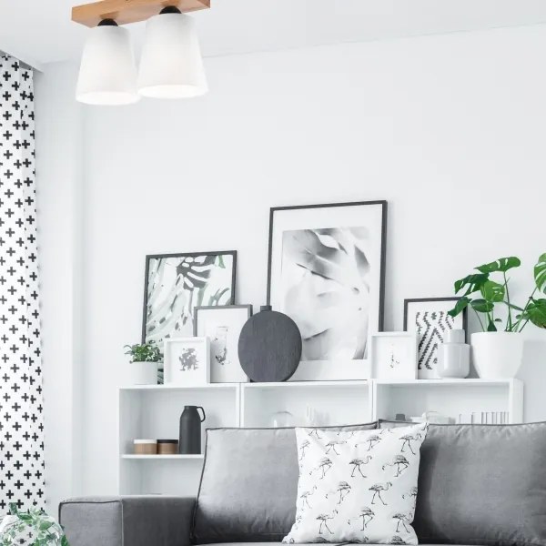 Lustră aplicată LULA 2xE27/60W/230V stejar