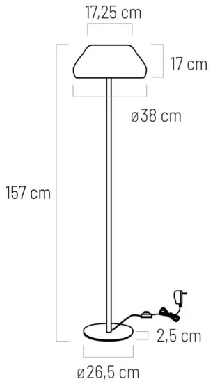 Lampadar LED PADDY LED/18W/230V alb Klausen 107013