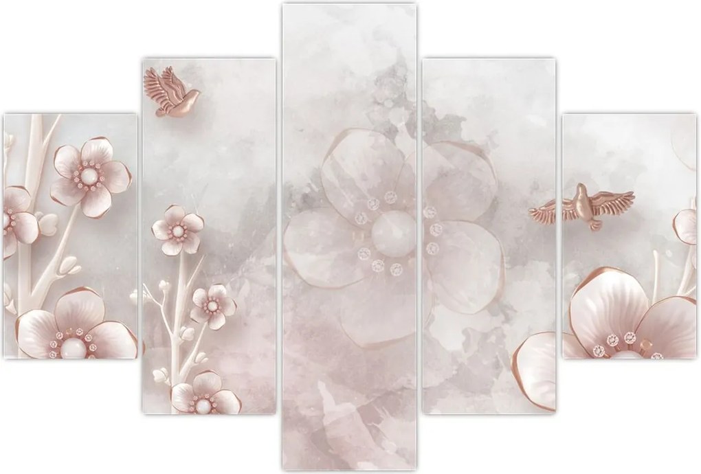 Tablou - Flori roz (150x105 cm)