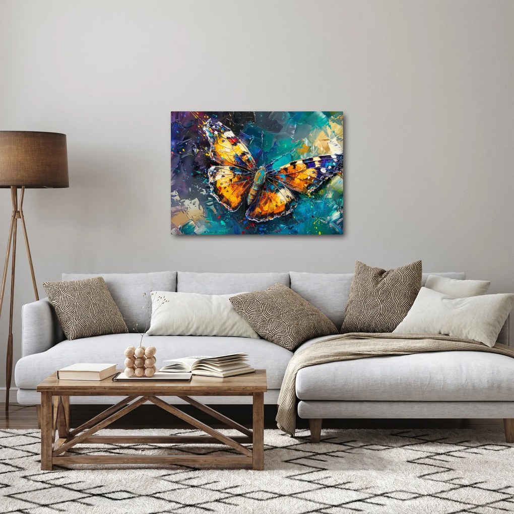 Tablou - Fluture, pictură în ulei (70x50 cm)