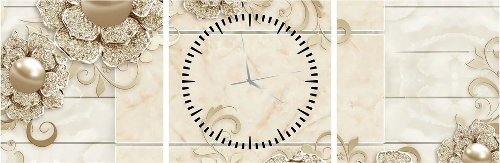 Tablou - Motiv decorativ (cu ceas) (90x30 cm)