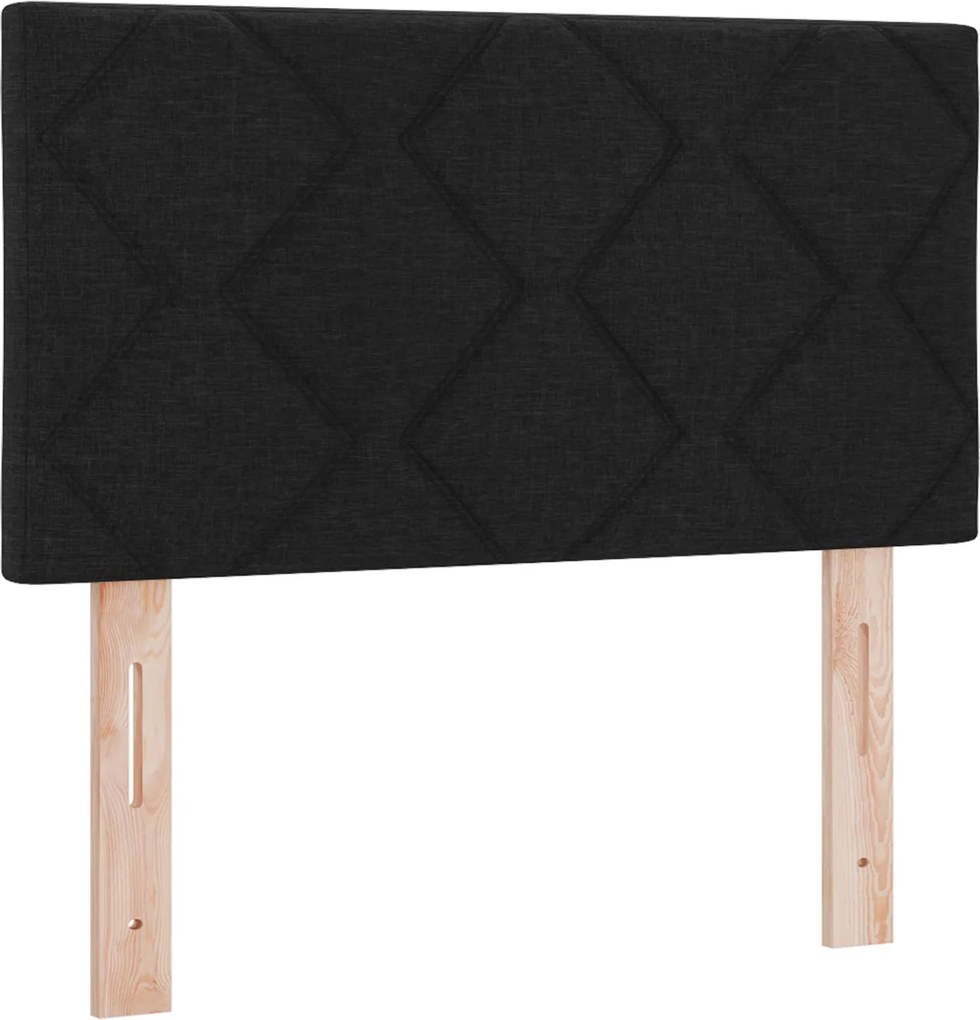 vidaXL Tăblie LED Negru 80 cm țesătură