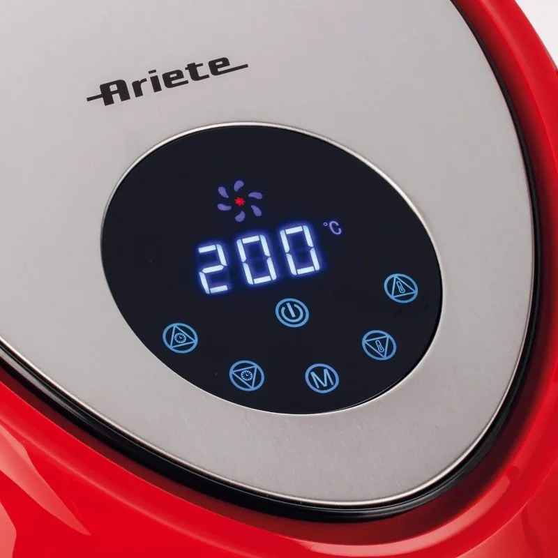 Friteuza cu aer cald Ariete AIRY FRYER XXL 4618/01, 1800W, 5.5 L, 7 programe, Timer, Ecran LCD tactil, Rosu