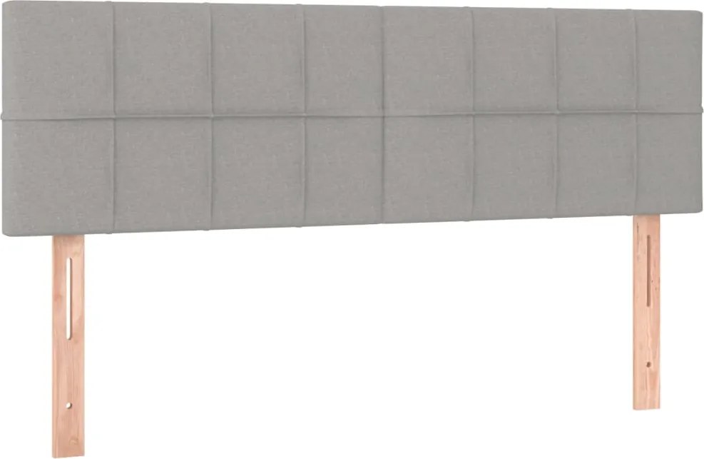 vidaXL Tăblii de pat, gri deschis, 144x5x78/88 cm, textil