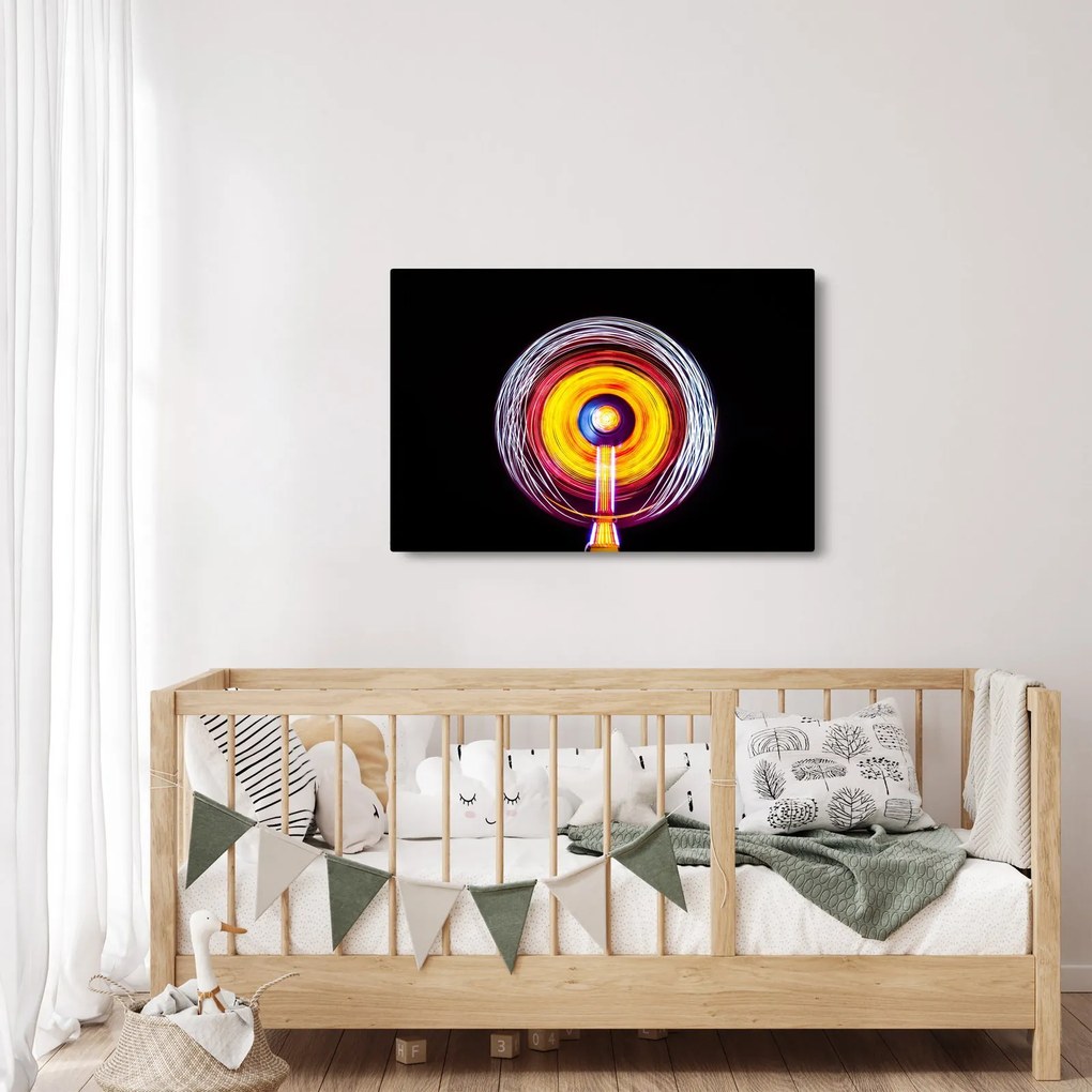 Tablou cu lumini în cerc (90x60 cm)