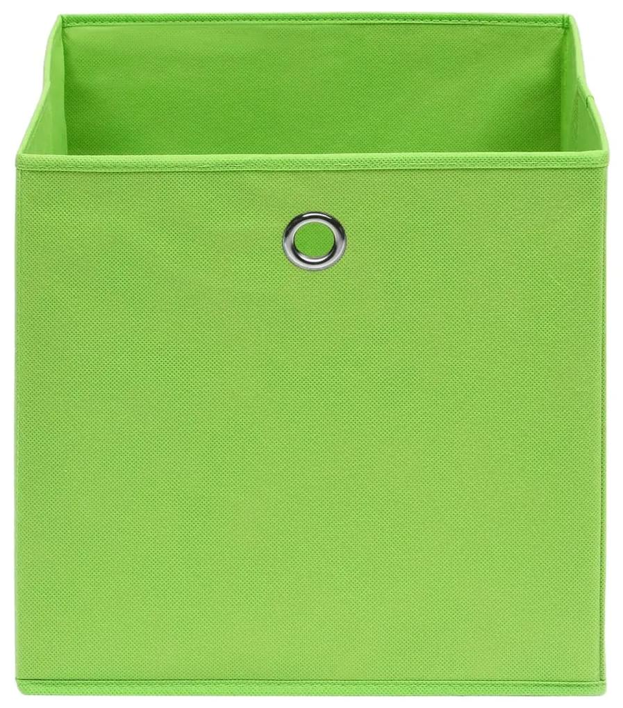 Cutii depozitare, 10 buc., verde, 28x28x28 cm, material netesut 10, Verde, 1, 1