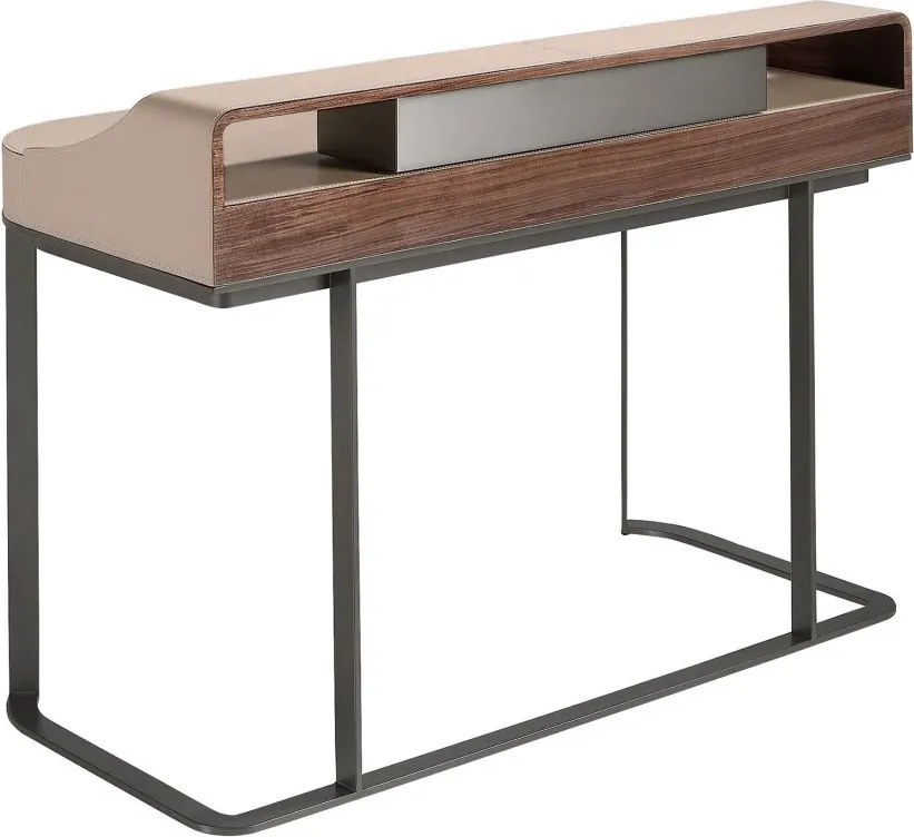 Birou deosebit design LUX Walnut-Leatherette Mink