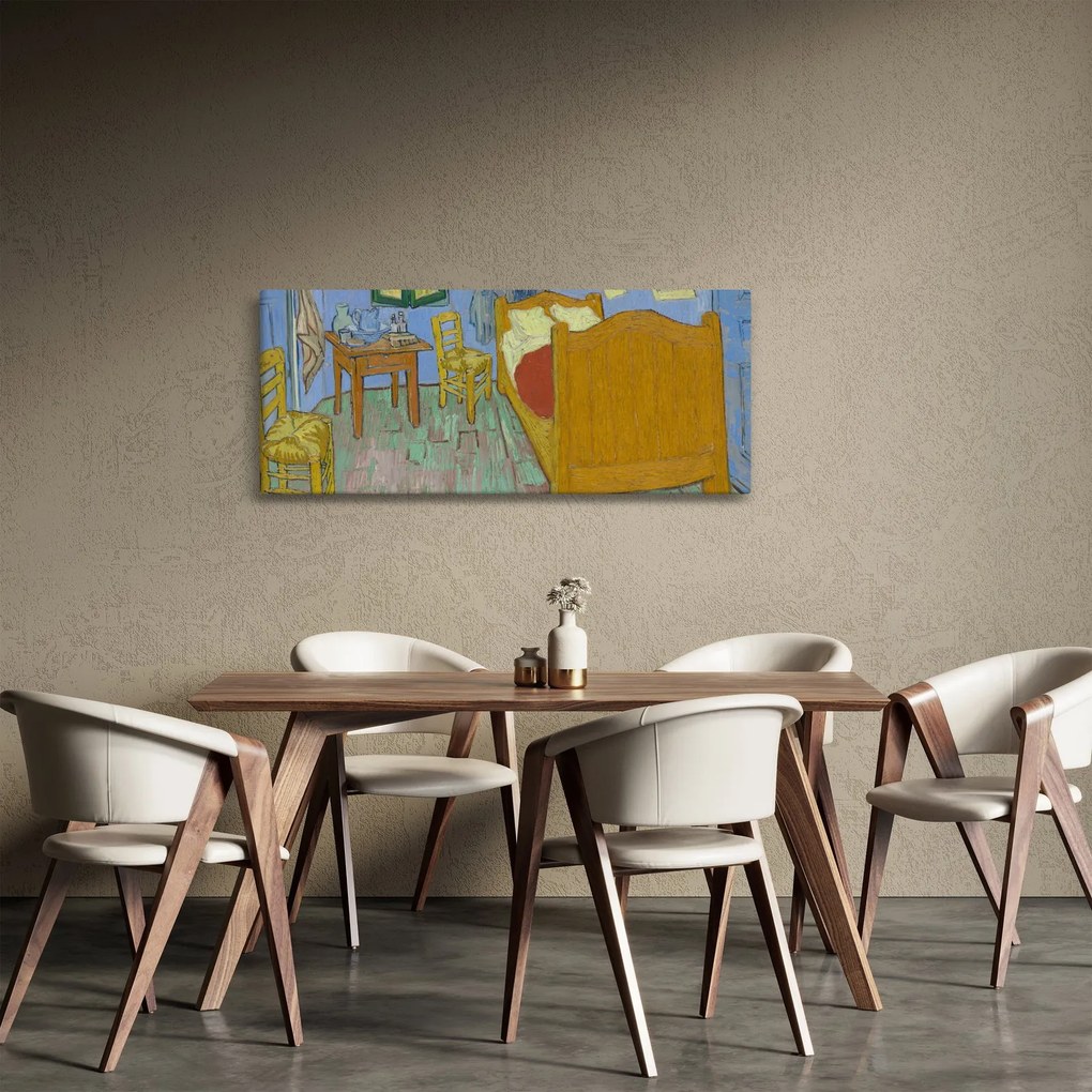Tablou - Vincent van Gogh, The Bedroom, reproducere (120x50 cm)