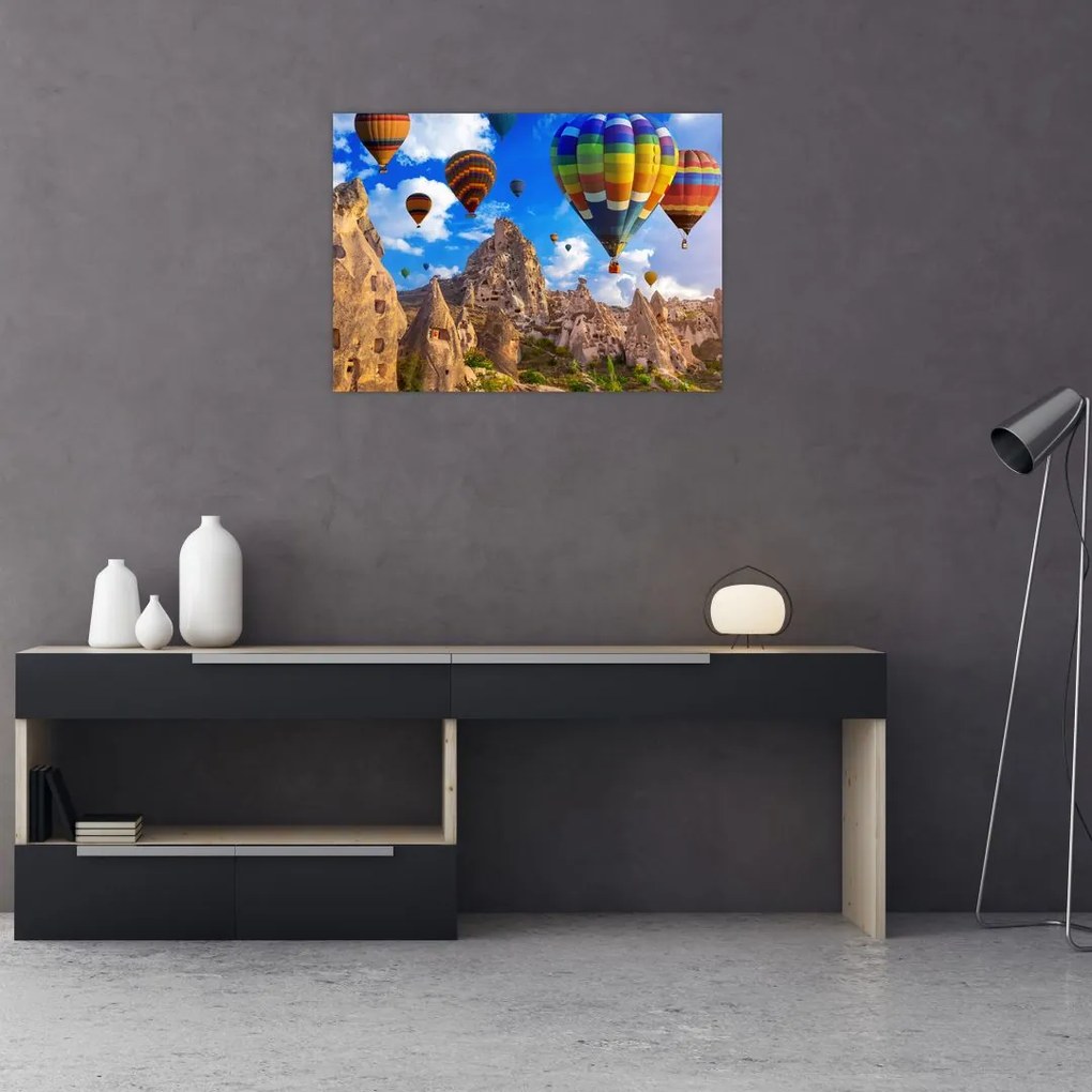 Tablou - Baloane cu aer cald, Cappadocia, Turcia. (70x50 cm)