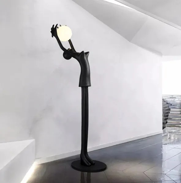 Immax 08812XL - Lampă de podea SILUETTE 1xE27/25W/230V 210 cm Human Girl