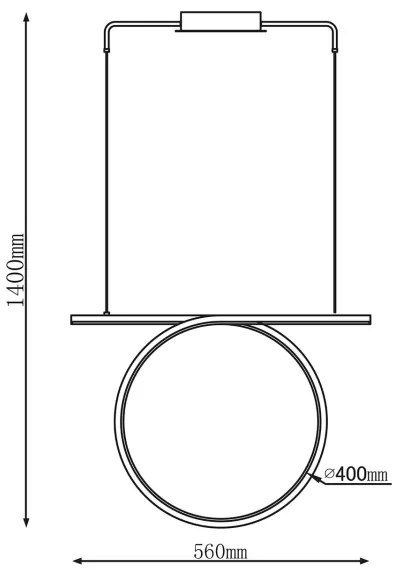 Lustră LED suspendată pe cablu ODETTA LED/30W/230V 4000K negru
