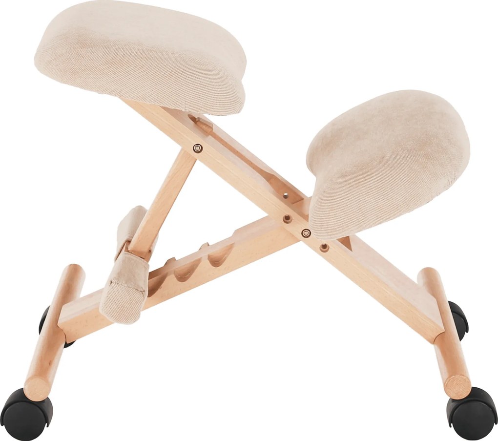 Scaun tip kneeling ergonomic, crem / fag, GROCO