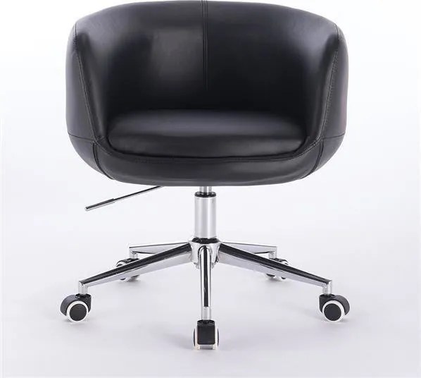 HC333K Scaun Neagră cu Bază Cromata