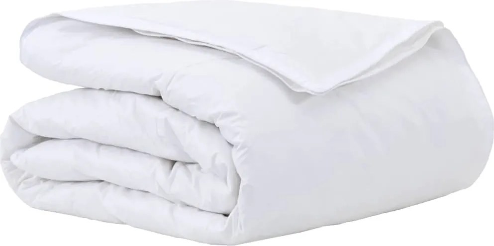 vidaXL Duvet 2 în 1 Alb 155 x 200 cm Pene