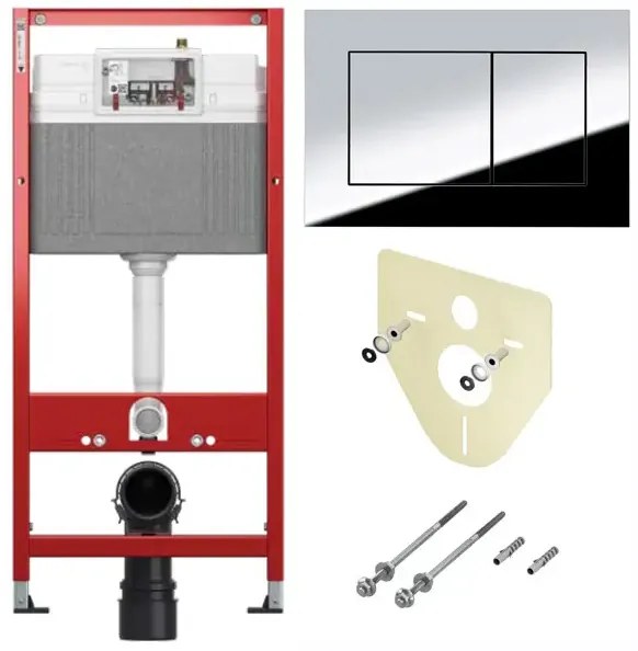 Rezervor WC, incastrat, TECEbase 9400412, 50 x 112 cm, clapeta de actionare Tece Now crom lucios si sistem de fixare incluse