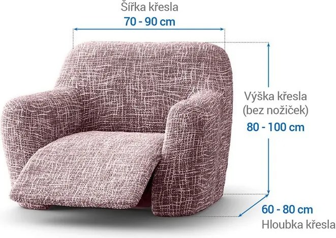Gaico Huse cu două elastice GRAFITI NOU castaniu fotoliu de relaxare (l. 70 - 90 cm)