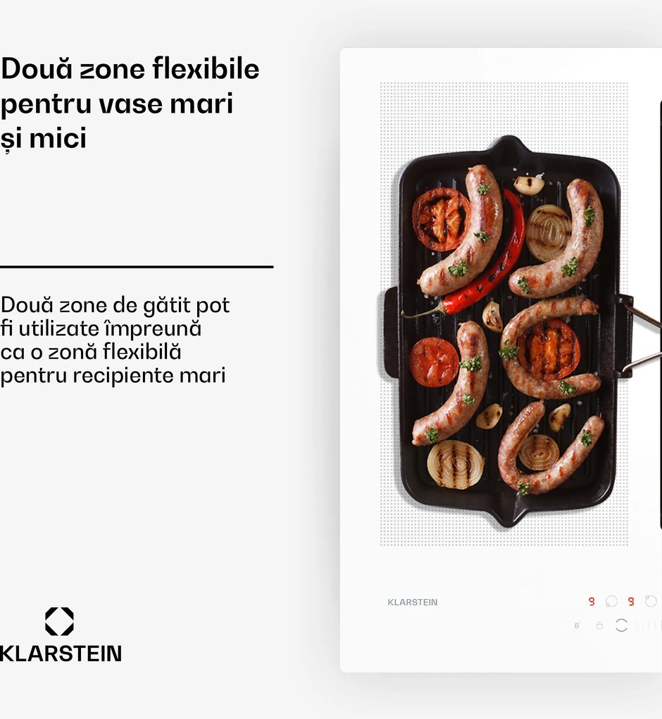 Klarstein Chef-Fusion Prime Down Air System, 2 în 1, plită cu inducție + hotă, puternică