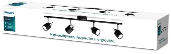 Spot MERANTI 4xGU10/35W/230V negru Philips