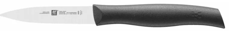 Set cutite si decojitor Zwilling TWIN Grip 38738000, 3 piese, Otel inoxidabil 18/10, Lame cu intarire la gheata FRIODUR, Rezistente la coroziune, Argintiu / Negru