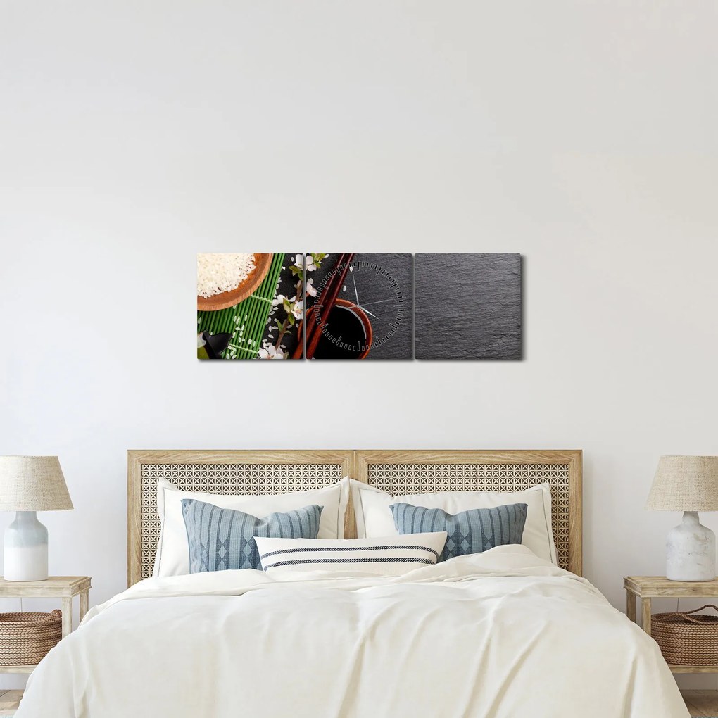 Tablou - Sushi (cu ceas) (90x30 cm)