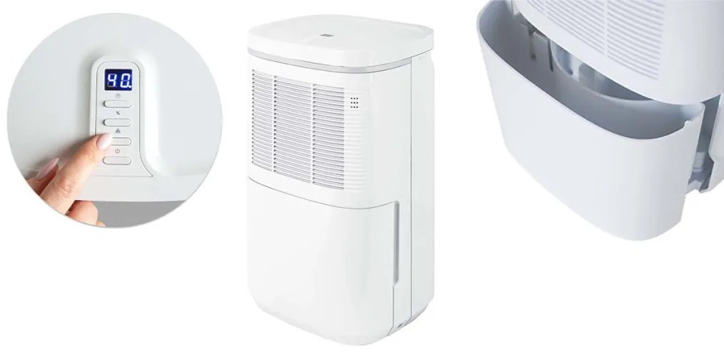 Dezumidificator cu afisaj LED, rezervor de 2,2l