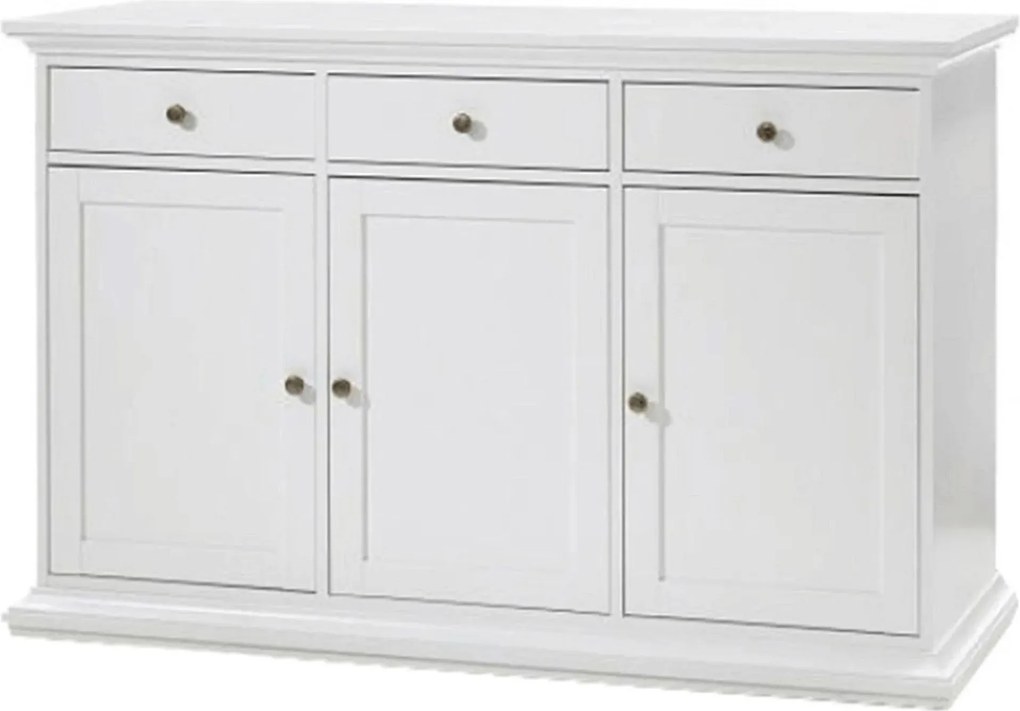 Comoda PARIS 77824, alb, PAL infoliat, 144x46x92 cm
