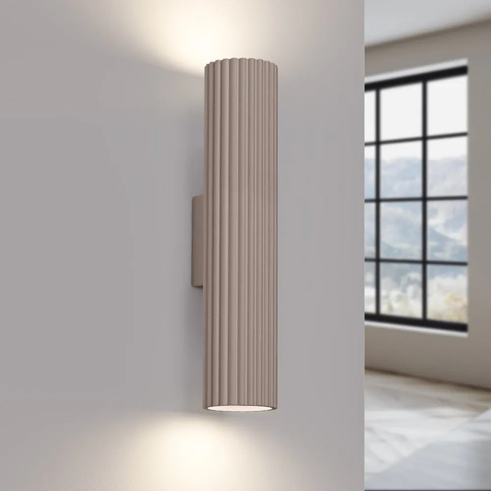 Aplică de perete taupe din metal Gleam – Sollux