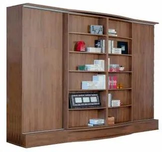 Pat rabatabil dublu cu biblioteca si dulapuri - Sliding Suit (Suit Bed) 140X200 - MIlano (Massa)