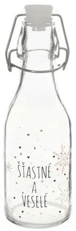 Orion Sticlă cu capac cu clip Floc roșu, 0,16 l, 160 ml