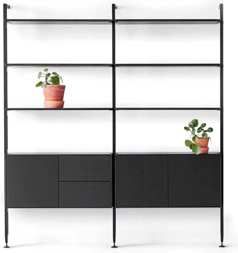 Bibliotecă neagră 98x210 cm Edge by Hammel – Hammel Furniture