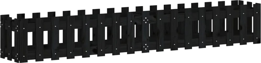 vidaXL Pat înălțat grădină design gard 200x30x30 cm lemn impregnat pin