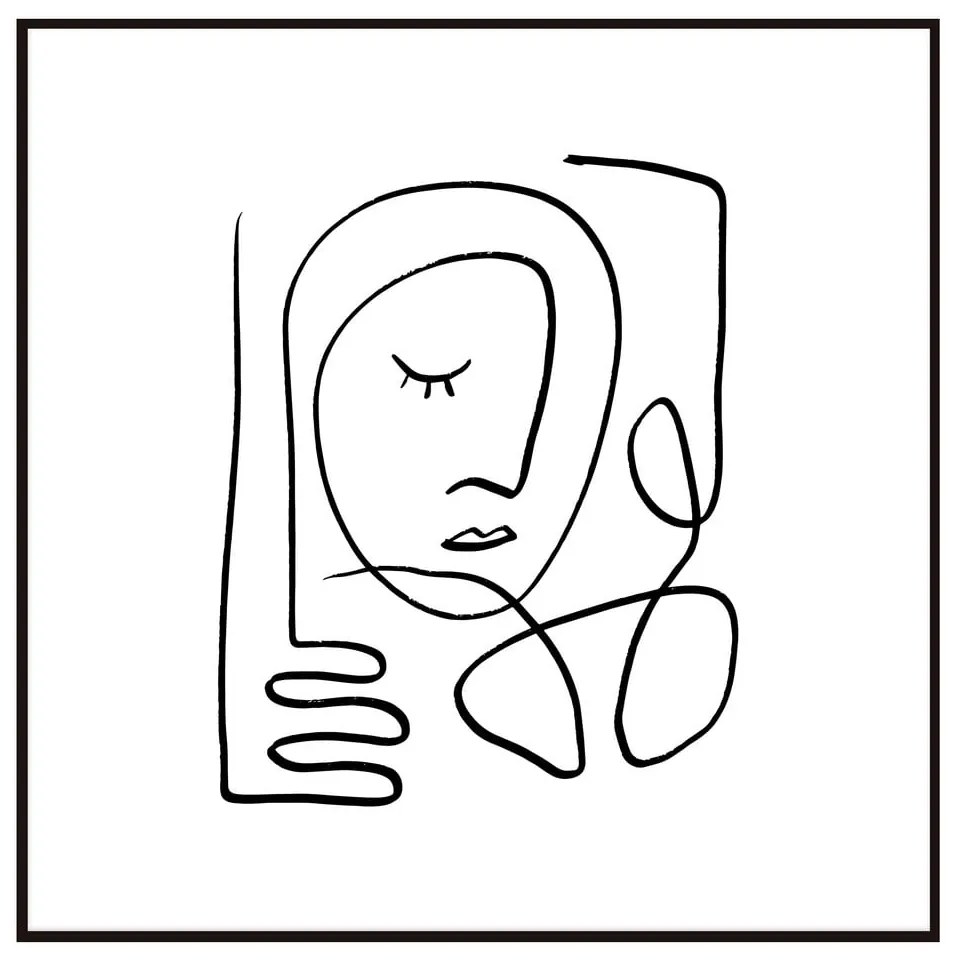 Tablou 50x50 cm Linear Face – Styler