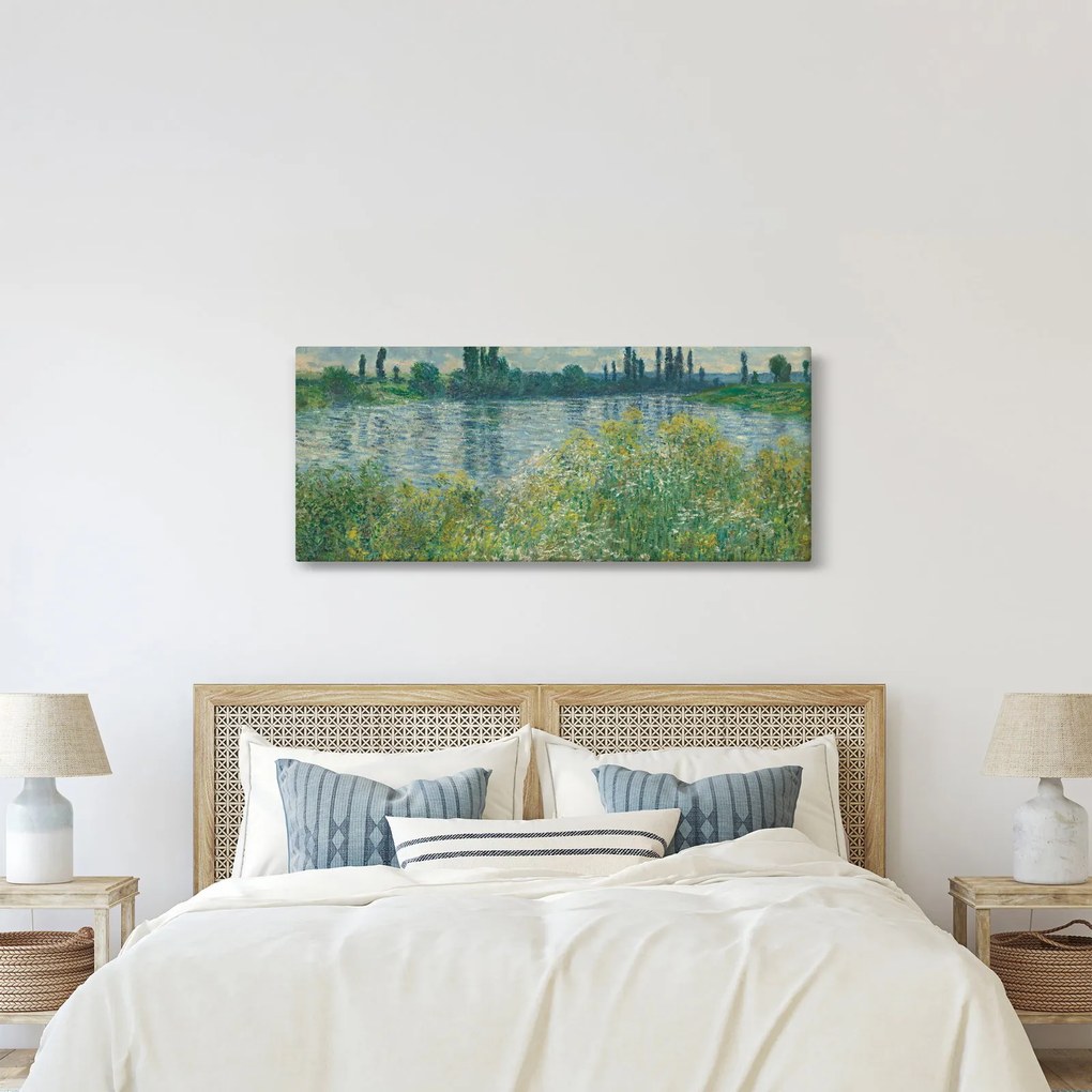 Tablou - Claude Monet, Banks of the Seine, reproducere (120x50 cm)