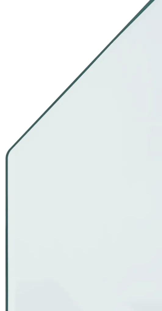 Placa de sticla pentru semineu, hexagonala, 80x50 cm 1, 80 x 50 cm