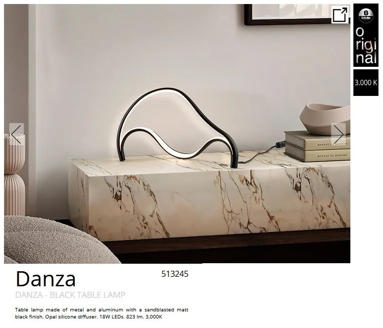 Veioza LED/ Lampa de masa design modern decorativ Danza