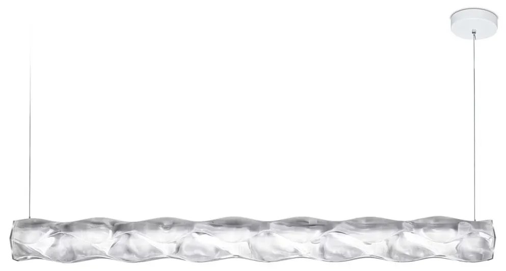 Lustra LED design tehnico-decorativ realizat manual Hugo orizontal prisma