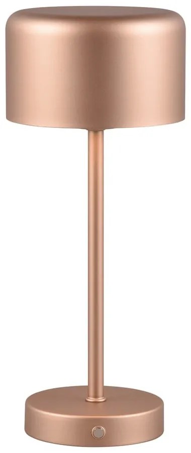 Veioză arămie LED cu intensitate reglabilă (înălțime 30 cm) Jeff – Trio