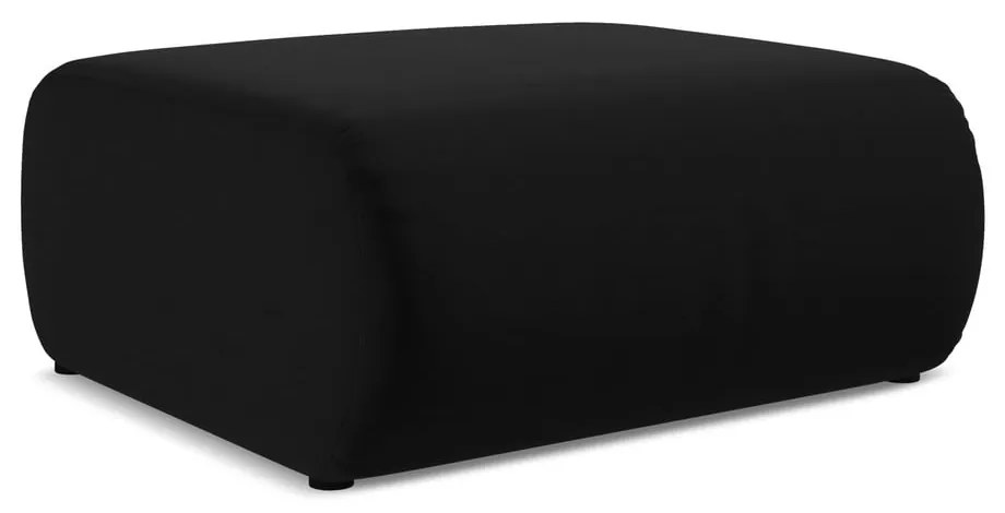 Taburet negru cu tapițerie din catifea Ekahi – Makamii