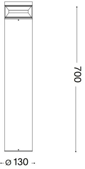 Lampă LED de exterior Ideal Lux BOEING LED/14W/230V d. 70 cm IP65 negru