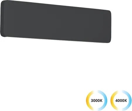 Aplică de perete LED KELDA LED/12W/230V 3000K/4000K negru