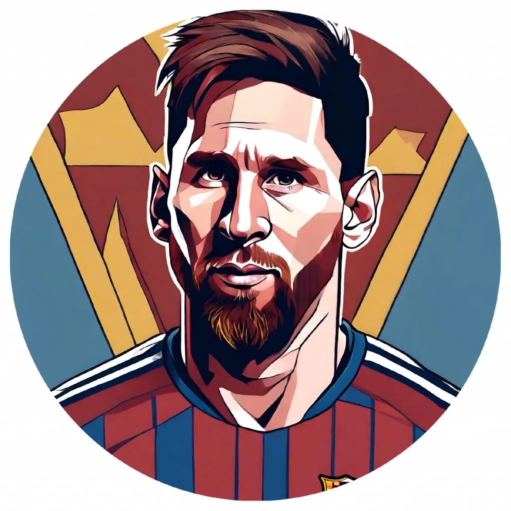 PIPPER. Autocolant circular de perete „MESSI” mărimea: 60cm