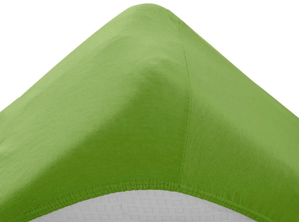 Cearsaf Jersey pentru patut copii verde 60x120 cm