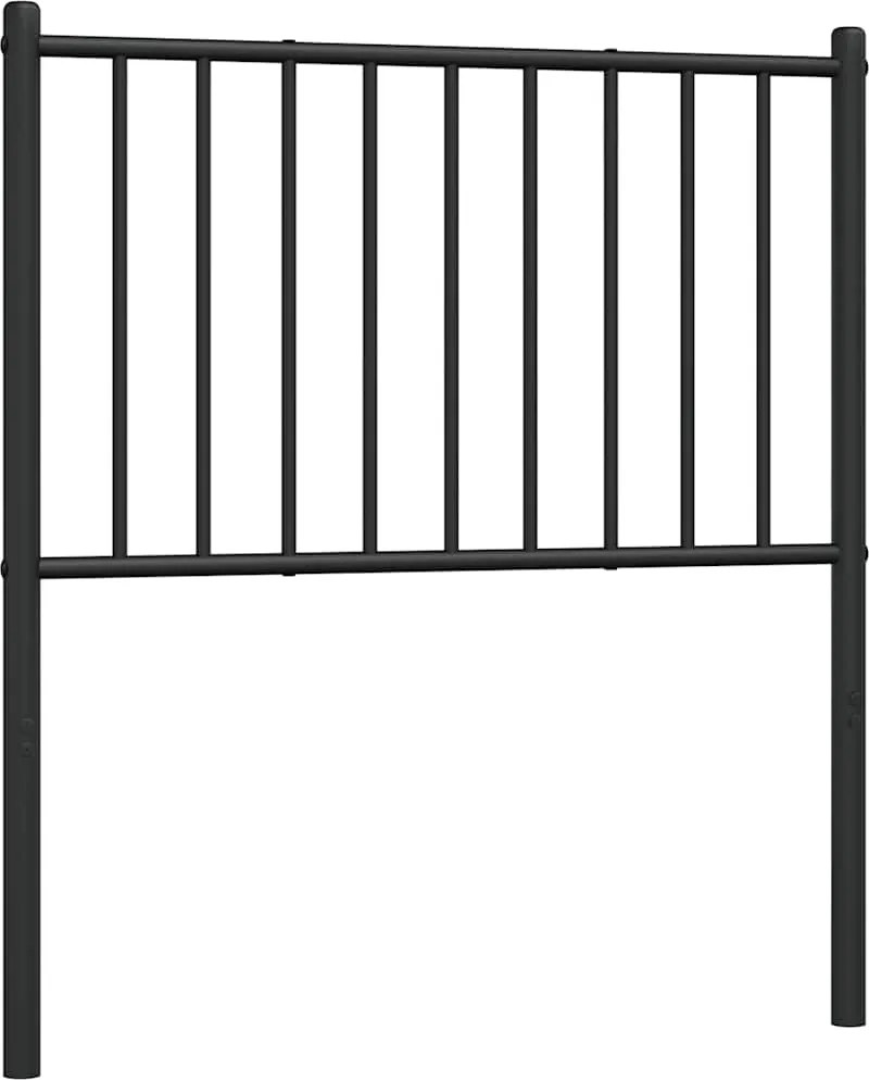 vidaXL Tăblie de pat de schimb metalică, negru, 75 cm