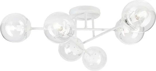 Lustră aplicată MALENA 6xE14/5W/230V alb/transparent