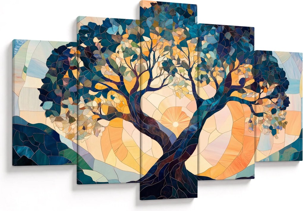 Tablou – Mozaic – soare și arbore II. (150x105 cm)