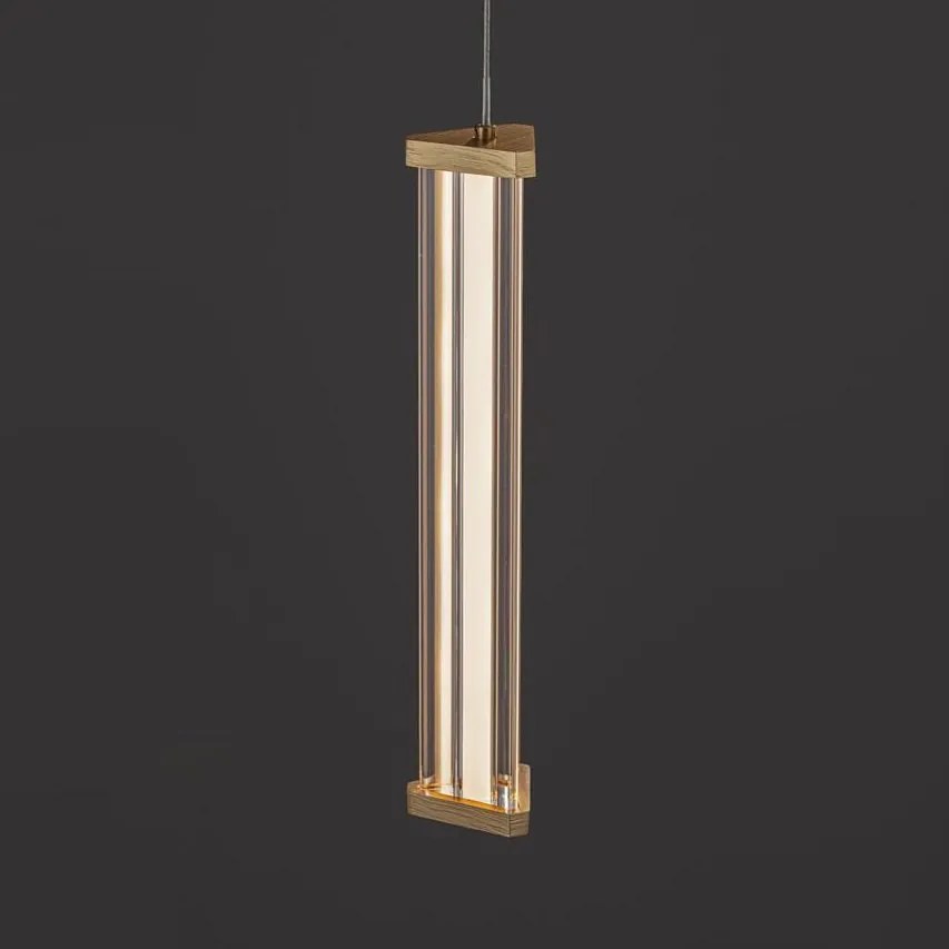 Pendul, Lustra suspendata LED 3000K PHEME auriu periat