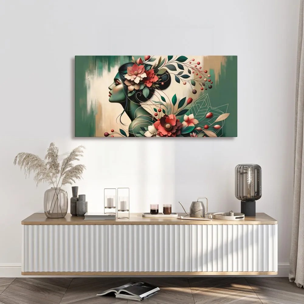 Tablou muză florală