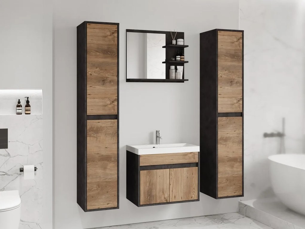Mobilier baie Garmana XL (matera + breslau castan) (cu baterie Maro Blo 020M). 1103925