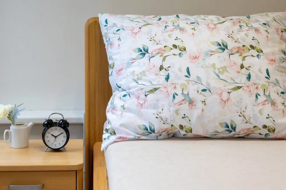 Lenjerie de pat din bumbac FLORI ROZ